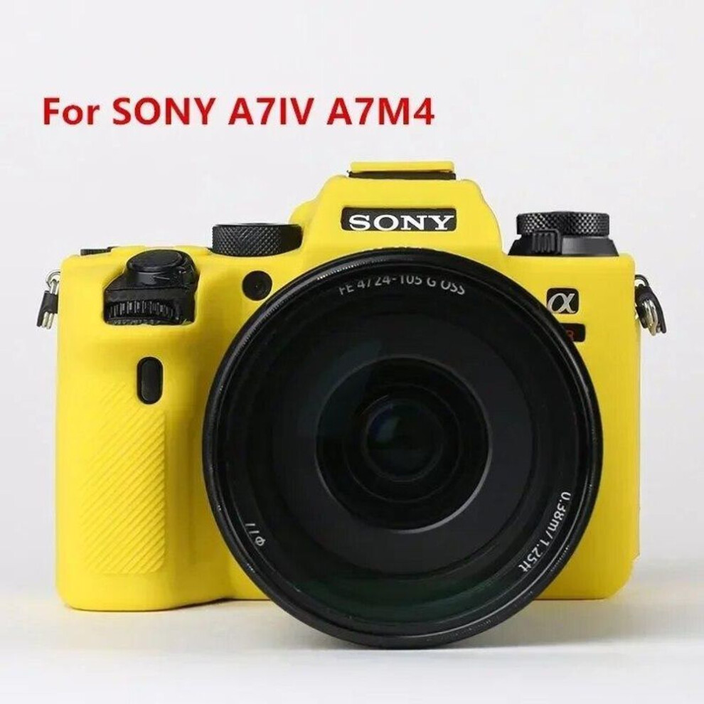 (, A7iv A7m4) Silicone Case Cover Camera Bag For Sony A7iv A7m4 A7c A7r A7 A7s Mark Iii Iv A7siii A7iii A7riii A7riv Yellow 9151999427222