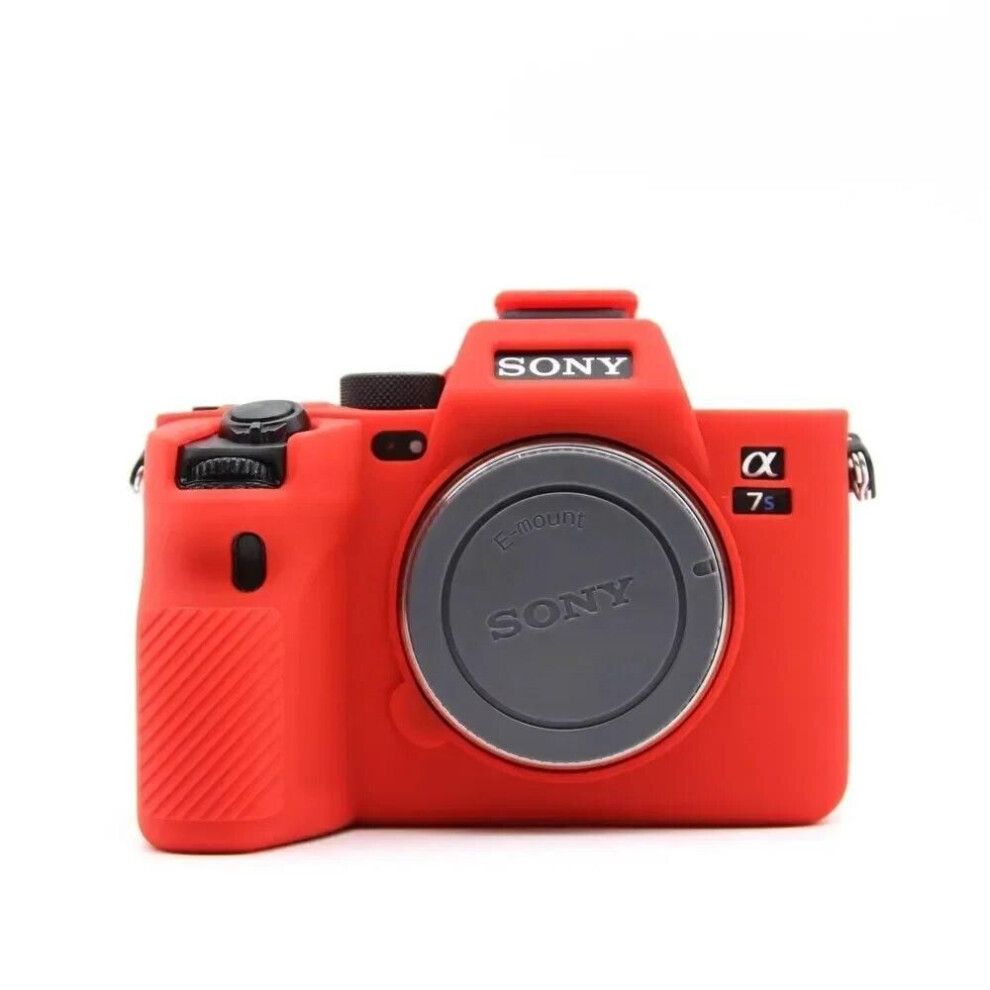 (red, A7S III) Silicone Case Cover Camera Bag for Sony A7IV A7M4 A7c A7R A7 A7S Mark III IV A7SIII A7III A7RIII A7RIV