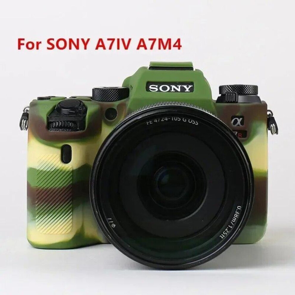 (camouflage, A7IV A7M4) Silicone Case Cover Camera Bag For Sony A7iv A7m4 A7c A7r A7 A7s Mark Iii Iv A7siii A7iii A7riii A7riv