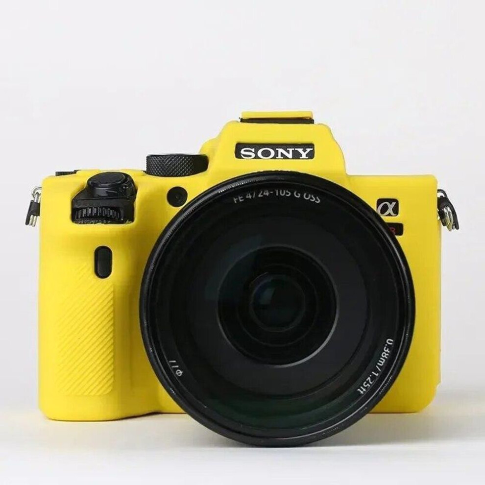 (yellow, A7RIV) Silicone Case Cover Camera Bag For Sony A7iv A7m4 A7c A7r A7 A7s Mark Iii Iv A7siii A7iii A7riii A7riv