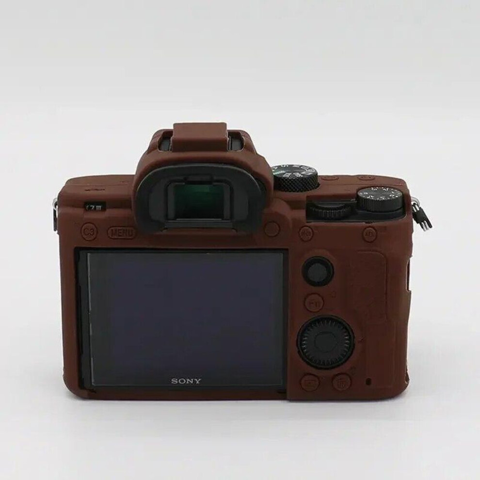 (Coffee, A7iv A7m4) Silicone Case Cover Camera Bag For Sony A7iv A7m4 A7c A7r A7 A7s Mark Iii Iv A7siii A7iii A7riii A7riv 9151999577965
