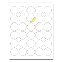 1,5"" py   re    mattavalkoinen tarraetiketti laser-/mustesuihkutulostukseen - Letter-koko 30 arkkia