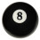 Iszy Billiards Μπάλα 8 Ρυθμισμένου Μεγέθους 2 1/4" Πίνακας Μπιλιάρδου 1