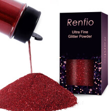 Renfio cerven trpytky 2,11 Oz/60g jemn trpytky pro remesla 1/128"""" PET vlocky remesln flitry Epoxidov etony vlocky na vnocn ozdoby Sklenicky z
