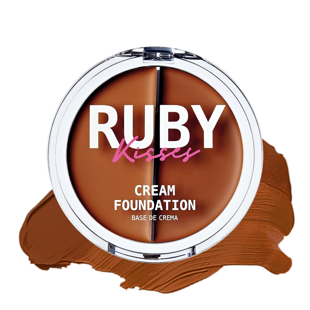 Comfort-Kussen Ruby Kisses Cream Foundation 3D Face Creator 2-Color Foundation And Concealer, 12 Hour Wear Long Lasting, Medium To Full Coverage (Level 11)