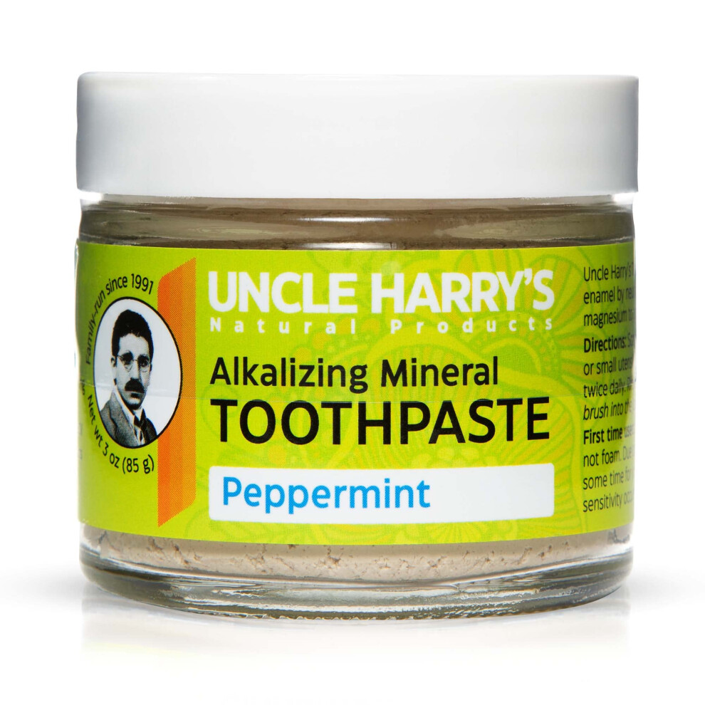 Uncle Harry's Peppermint Remineralizing Toothpaste | Natural Whitening