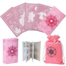 Erbacan [actualizacin] cartas clsicas de tarot rosa con tarjetas de gua-tars para principiantes de aprendizaje de tarot con gua (bolsa de tarot d