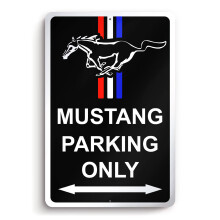 Placa Mustang - Placa de Alumínio 8x12 para Garagem - Presente para Amantes Mustang