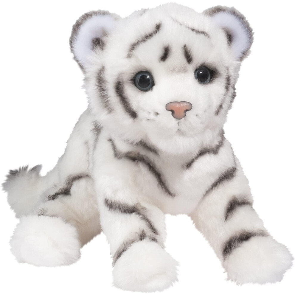 Douglas Silky Tiger Cub Plush Stuffed Animal White