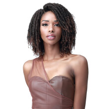 Perruque naturelle ? lace Bobbi Boss 4,5" - MLP22 FREEFORM LOCS, couleur Noir Jet 1, style locs authentiques.