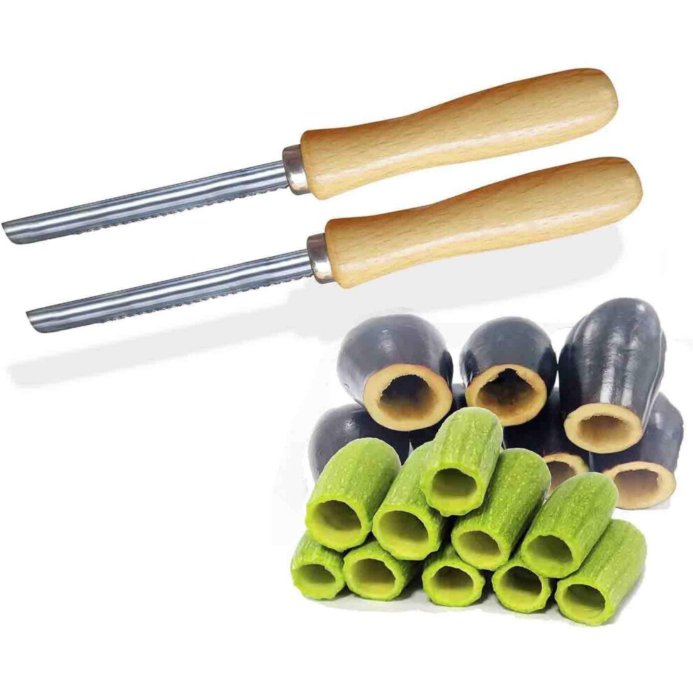 Zucchini Squash Vegetable Corer 2 pcs Corers Stainless Steel Core Remo