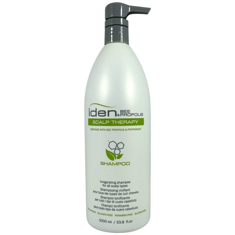 Iden Bee Propolis Scalp Therapy Shampoo For Sensitive Scalp Soothes Irritation Promotes Healthy Scalp 33.8 Fl.oz