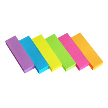 30 Blcke, 1,5 x 5,1 cm, Haftnotizen, Markierungen, Register, Seitenmarkierungen, 6 leuchtende, farbige Index-Register, Seitenmarkierungen, 80 Blatt/