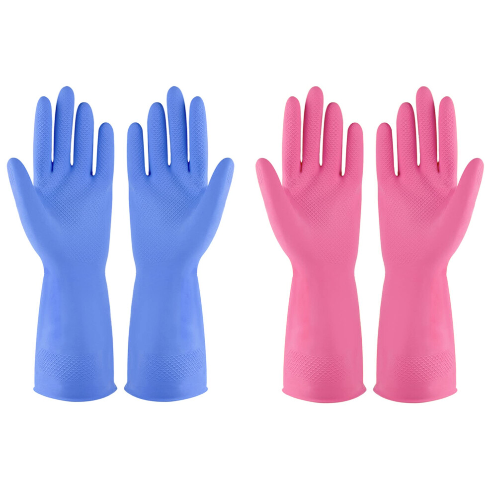 Rubber gloves dishwashing 2 Pairs for Kitchen Cleaning gloves for hous-image-OPC-PFKTGD5-NEW
