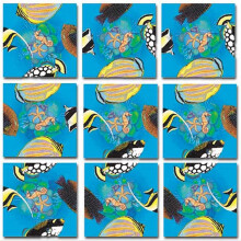 Scramble Squares Tropical Fish 9 -Ukladka Walczaca lamiglwka - Ultimate Brain Teaser and Mind Game for Young and Senior - angazujace i kreatywne