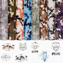 Vinilo de transferencia t   rmica de camuflaje Tintnut - 8 hojas de 30 x 25 cm, estampado militar de PU, para planchar, estampado de camuflaje, HTV