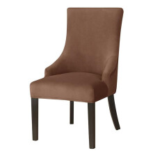(dark coffee, 1pc) Velvet Stretch Wingback Chair Cover Accent Dining Chair Cover High Back Sloping Arm Chairs Slipcovers for Dining Room Banquet