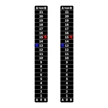 AIWEILUCK 2-Pack Cornhole Scoreboards Zwart, Magnetische Decal met Scorehouders