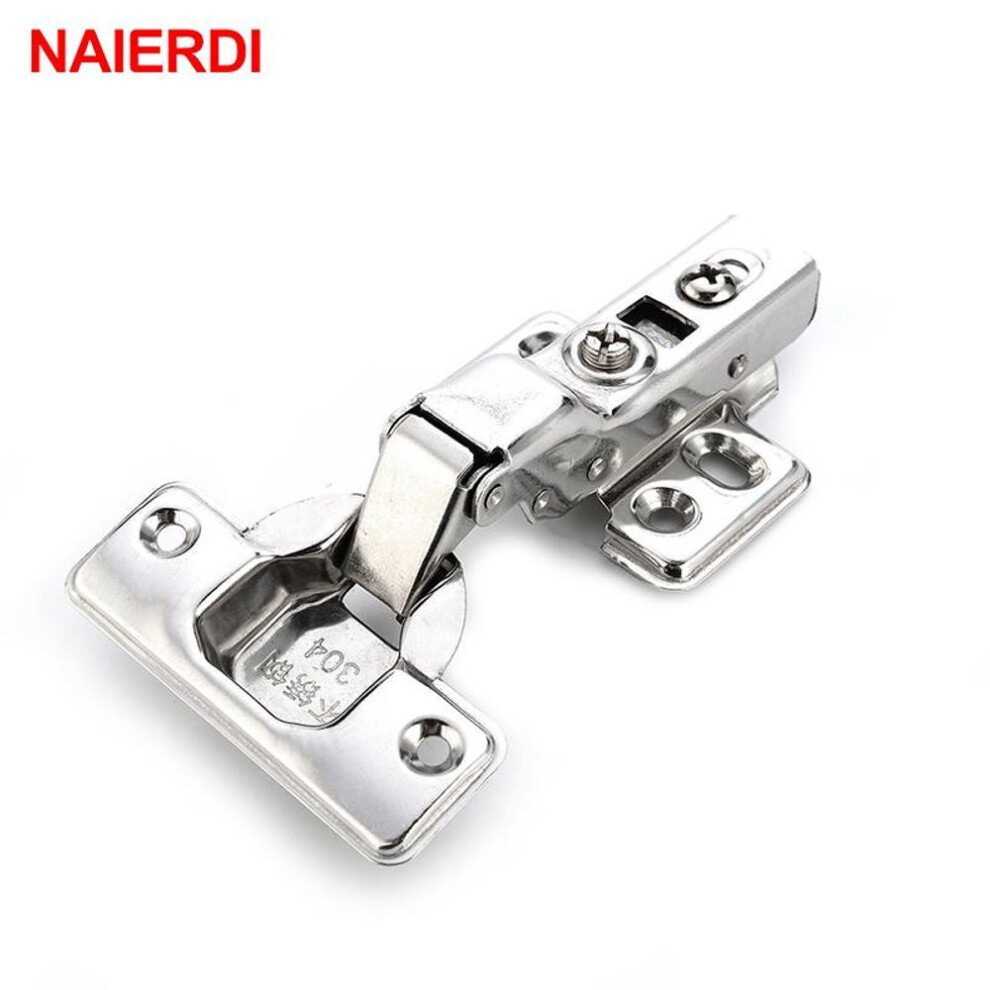 (Insert) Naierdi Cabinet Hinge Stainless Steel Kitchen Door Hydraulic Hinges Damper Buffer Furniture Hardware