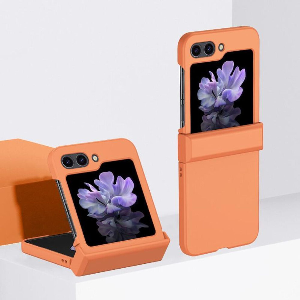 (orange, Samsung Galaxy Z Flip 3) Anti-drop Plastic Fashion Case For Samsung Galaxy Z Flip 5 5g Flip4 Flip3 Flip 4 3 Flip5 Zflip5 Zflip4 Shockproof Phone Covers