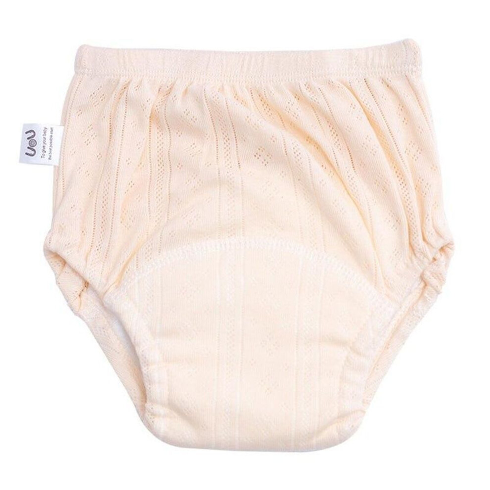 (Weight 11-15kg, beige) Newborn Training Pants Baby Shorts Solid Color Washable Underwear Boy Girl Cloth Diapers Nappies Infant Panties