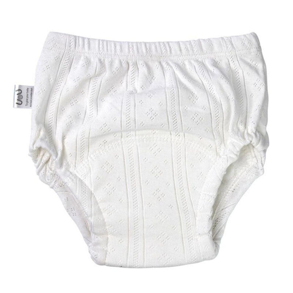 (Weight 15-19kg, white) Newborn Training Pants Baby Shorts Solid Color Washable Underwear Boy Girl Cloth Diapers Nappies Infant Panties