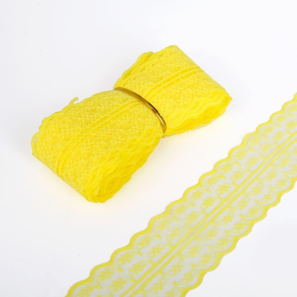 (yellow) 4.5cm Lace Ribbon Lace Trim Fabric Diy Embroidered Lace Sewing Accessories Decoration