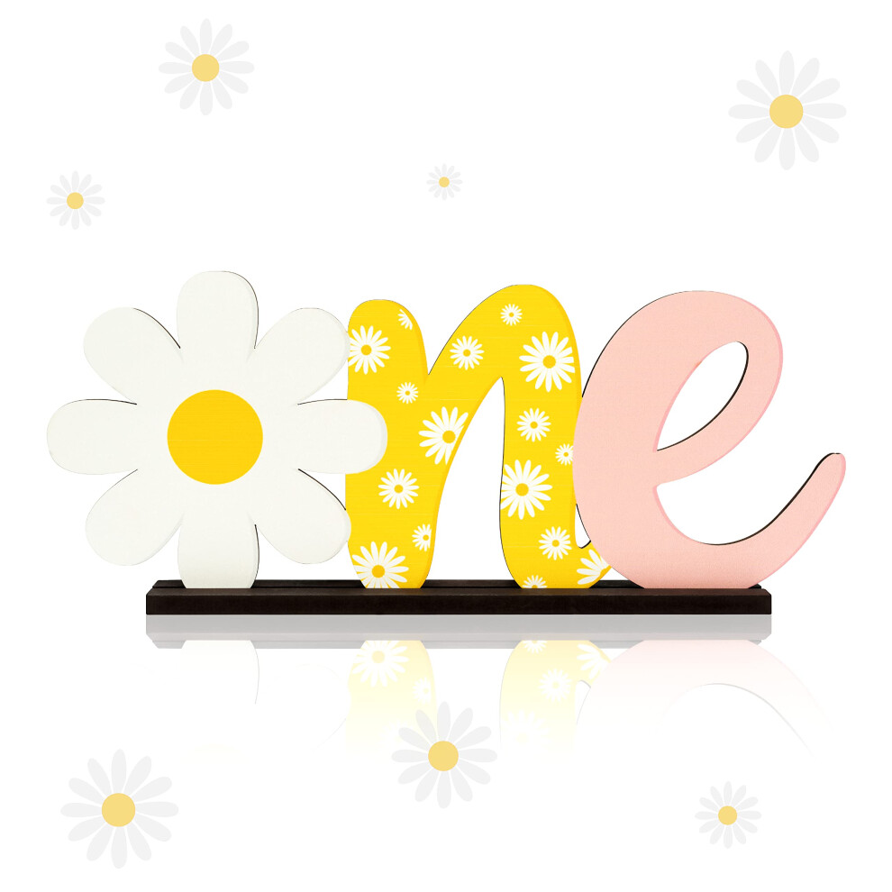 Panneau ? une lettre ArowlWesh Daisy Groovy Centres de table en bois Daisy