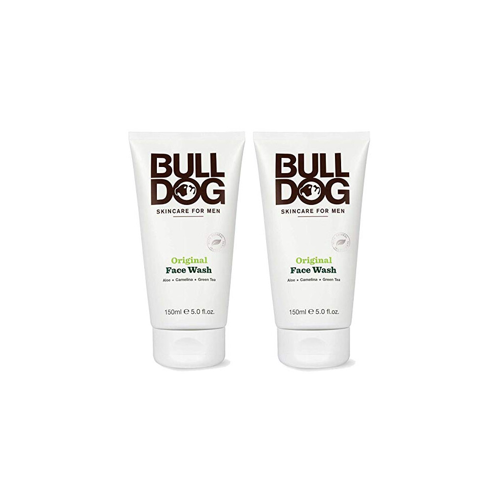 Bulldog Skincare and Grooming For Men Nettoyant visage original, lot de 2, 141,7 g
