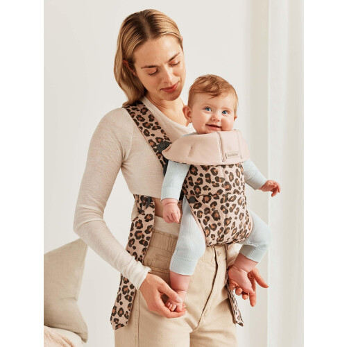 Porte-bébé Mini BabyBjrn, Coton, Beige/Leopard, 1 Compte 1
