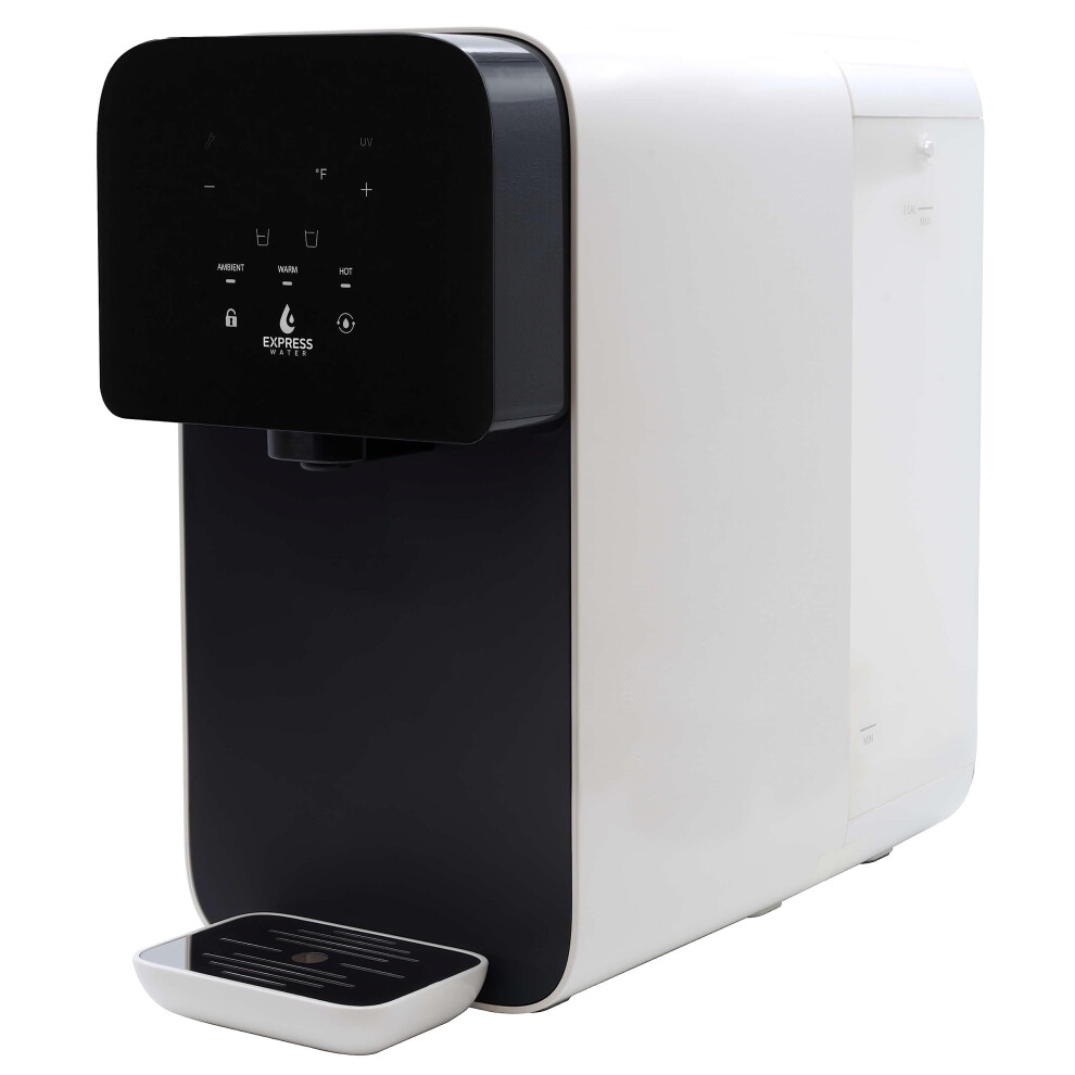Express Water ROC001 UV Countertop Water Filter System  Hot  Room  Ambient Reverse Osmosis Water Filter System  5 Stage RO Wat