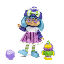 Begrenzte Auflage: Strawberry Shortcake Plum Pudding 5,5 Zoll Poseable Duftpuppe mit 4 Überraschungsgeschenken - SDCC 2024