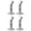 VideoSecu 5 Studio Speaker Wall Ceiling Mount Bracket Holder BS5 (White  5 Pack) 2