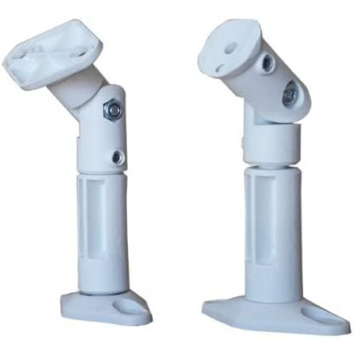 VideoSecu 5 Studio Speaker Wall Ceiling Mount Bracket Holder BS5 (White  5 Pack) 2