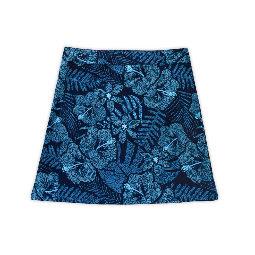 Jupe hawa?enne RipSkirt | Longueur 2 avec poches | Jupe de voyage ? enroulement rapide, s?chage rapide, avec poches lat?rales (4-6, Maui Moonlight)