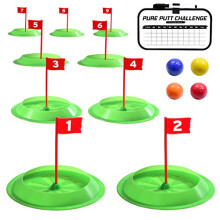 GoSports Pure Putt Challenge Gioco Mini Golf - Crea il Tuo Corso a Casa, Ufficio o Green - Include 9 Buche, 4 Palle