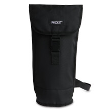 PackIt Freezable Wine Bag Black Large - EcoFreeze Technology, Foldable & Reusable with Shoulder Strap (PKO-WN-BAK)