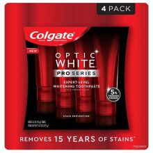 Colgate Optic White Toothpaste Pro Series Stain Shield 3.3 Ounce Pack of 4