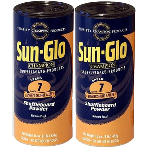 Doppelpackung Sun-Glo #7 Speed Shuffleboard-Pulverwachs