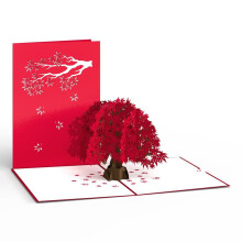 Lovepop Pop-Up Karte für Sie und Ihn - 3D Thinking of You Karten - 5" x 7" Japanischer Ahornbaum - Leer
