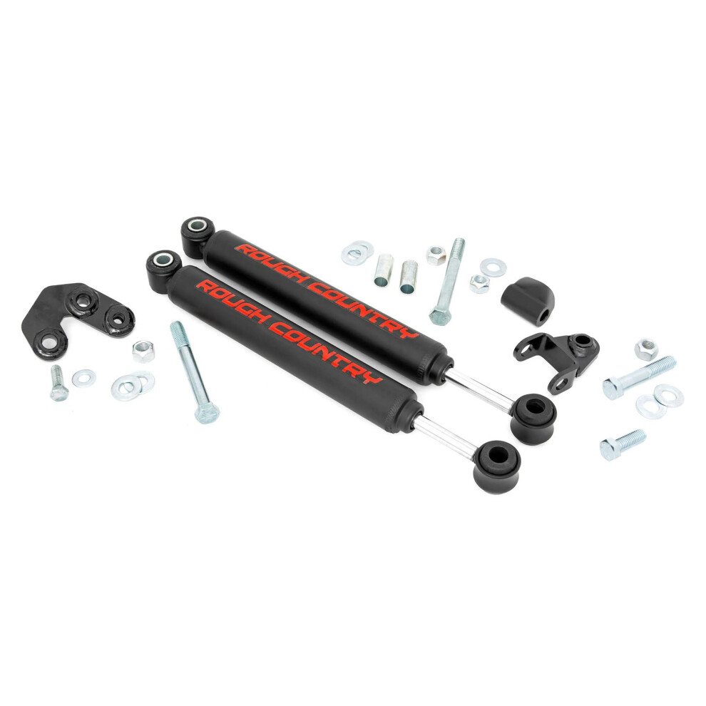 Rough Country Dual Steering Stabilizer For 97-06 Jeep Tj/Xj/Mj - 87308 843030115548