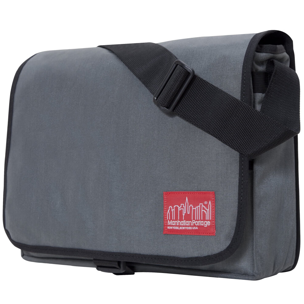 Photos - Travel Bags Manhattan Portage Deluxe Computer Bag, 15-Inch (MD) Grey With Adjustable Strap Water Resistant Coating Zippered Compartment