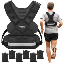 Aduro Sport Verstellbare Gewichtsweste, Trainingsger?t, 20?32 Pfund K?rpergewichtsweste f?r M?nner, Frauen, Kinder, Schwarz
