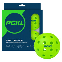PCKL Optic Speed ???ickleball Balls Indoor & Outdoor 4 Pack Balls bygget til USAPA -specifikationer (udend?rs neongr?n)