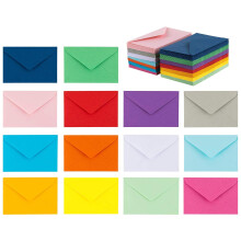 Purple Q Crafts 140 Mini Φάκελοι 14 Χρωμάτων, Κολλητική Κλείσιμο, Φάκελοι Δώρου 4"x 2.7"
