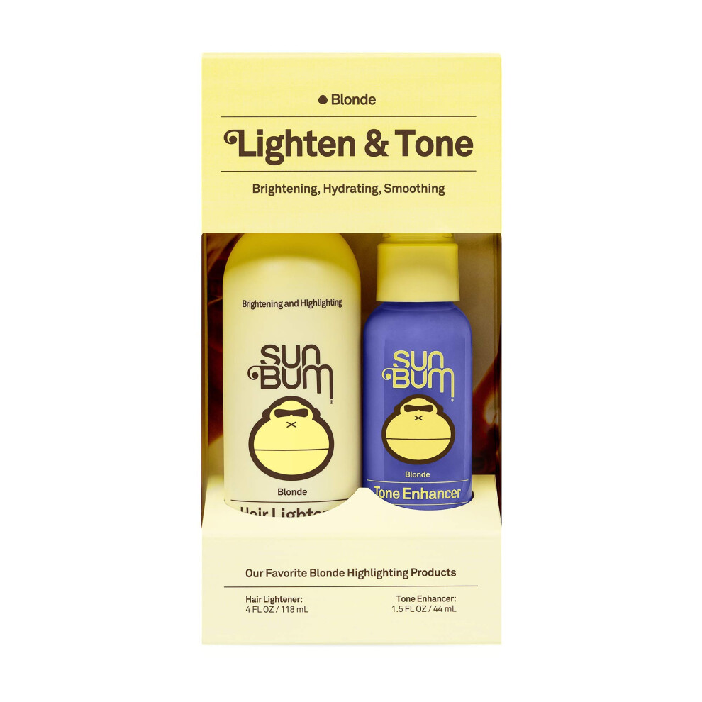 Sun Bum Lighten and Tone Kit | Blonde Hair Lightener and Tone Enhancer