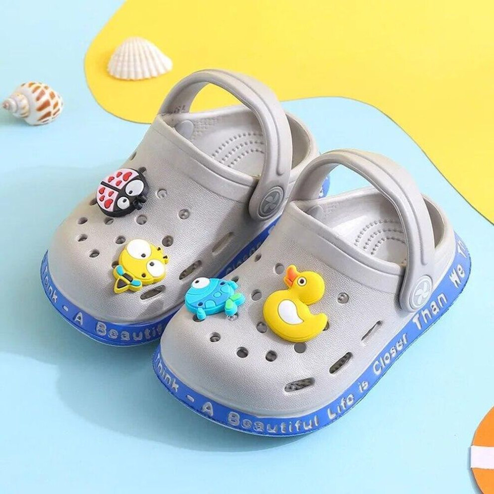 (grey, 29) Summer Baby Shoes Sandals For Girls Boy Mules Baby Girl Shoes Cartoon Sandal Infantil For Boy Children&apos;s Garden Shoes