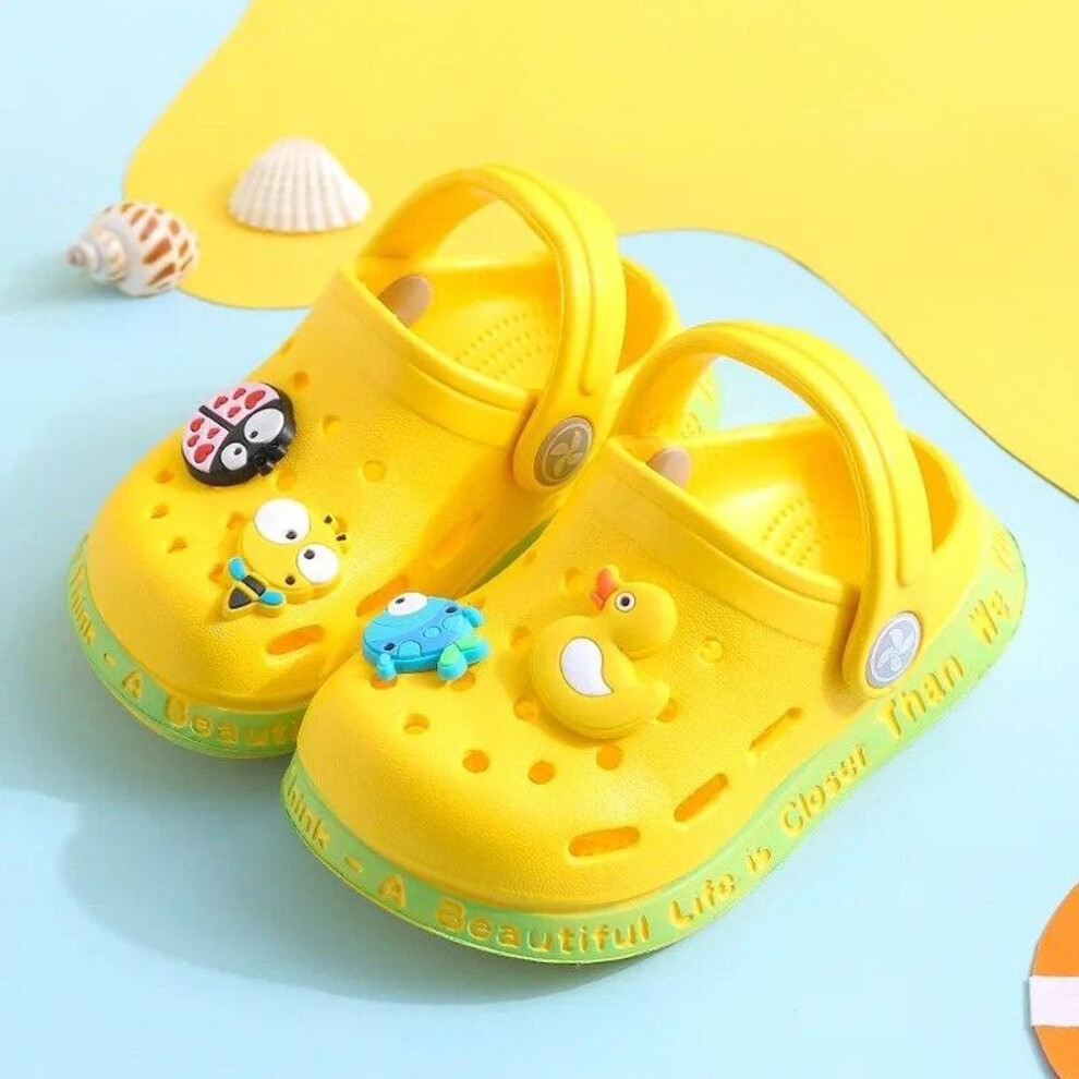 (yellow, 19) Summer Baby Shoes Sandals For Girls Boy Mules Baby Girl Shoes Cartoon Sandal Infantil For Boy Children&apos;s Garden Shoes