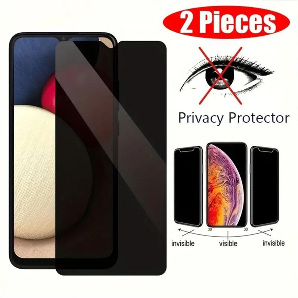 (For Samsung Galaxy A30S) 2Pcs Privacy Protection Tempered Glass For Samsung Galaxy A12 A14 A15 A35 A55 A54 A34 A24 A23 A13 A04 A05 A52S S20 S21 S23 FE 5G Screen Protector