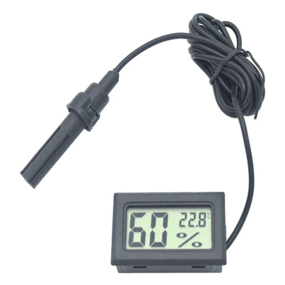 (black) Mini Lcd Digital Display Hygrometer Thermometer With Sensor Monitoring Convenient Portable Humidity Detector Beekeeping Beehive